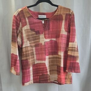 Alfred Dunner Abstract Blouse Size PL
